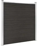 vidaXL Zaunelement WPC 180x186 cm Schwarz