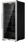 Klarstein Beersafe 7XL K&uuml;hlschrank 242 Liter 5 B&ouml;den Panoramaglast&uuml;r Edelstahl