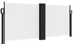 vidaXL Seitenmarkise Ausziehbar Wei&szlig; 100x600 cm