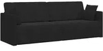 vidaXL Boden Sofabett 2-in-1 Schwarz 213x144x60 cm
