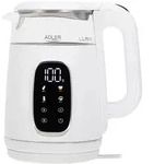 Adler AD 1305ws Wasserkocher 1,7L mit Temperatureinstellung wei&szlig; / silber