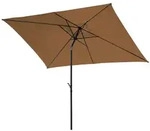 SVITA Sonnenschirm 3x2m Balkonschirm rechteckig kippbar Matt Taupe/Schwarz