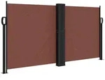 vidaXL Seitenmarkise Ausziehbar Braun 120x1200 cm