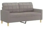 vidaXL 2-Sitzer-Sofa Taupe 140 cm Stoff