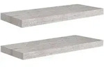 vidaXL Schweberegale 2 Stk. Betongrau 60x23,5x3,8 cm MDF