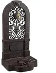 Relaxdays Standbrunnen, Antik-Stil, Nostalgie, Garten, Terrasse, Wasserhahn, Becken,