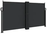 vidaXL Seitenmarkise Ausziehbar Schwarz 120x600 cm