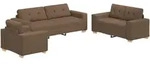 vidaXL Sofa Set mit Kissen mit Kissen Braun Stoff