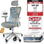CLOUVOU CleverSeat, ergonomischer B&uuml;rostuhl, R&uuml;ckenlehne mit Mesh Bezug,