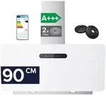 CIARRA Kopffreihaube 90 cm Dunstabzugshaube A+++ 650 m3/h WIFI + APP &
