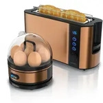 Arendo - SET Toaster FRUKOST mit Eierkocher SEVENCOOK Edelstahl Kupfer, Toaster...
