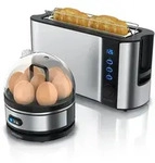 Arendo 2-teiliges Fr&uuml;hst&uuml;cksset, 1000W Langschlitz Toaster f&uuml;r 2 Scheiben,