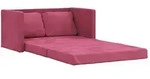 vidaXL Bodensofa mit Schlaffunktion Weinrot 122x204x55 cm Samt