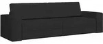 vidaXL Schlafsofa 200cm Schwarz Stoff