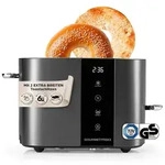 GOURMETmaxx Toaster, 2 Scheiben - 6 Br&auml;unungsgrade, Touchscreen, Br&ouml;tchenaufsatz