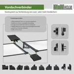 Baumarktplus Vordach 120 x 80 cm schwarz Haust&uuml;rdach Haust&uuml;r Pultvordach Kunststoff