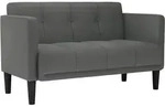 vidaXL Zweisitzer-Sofa Dunkelgrau 111 cm Stoff