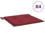 vidaXL Gartenstuhl-Kissen 4 Stk. Weinrot 50x50x3 cm Oxford-Gewebe