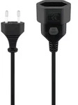Goobay 50510 Euro Verl&auml;ngerung, 5 m, Schwarz, 5 m - Eurostecker (Typ C, CEE 7/16) >