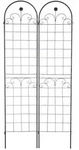Relaxdays Rankgitter, 2er Set, HxB 220 x 50 cm, Metall, Rankhilfe f&uuml;r
