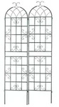 Relaxdays Rankgitter, 2er Set, Metall, HxB 220 x 50 cm, freistehende Rankhilfe f&uuml;r