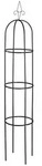 Relaxdays Rankhilfe Obelisk, 200 cm hoch, Ranks&auml;ule f&uuml;r Kletterpflanzen, Metall,
