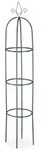 Relaxdays Rankhilfe Obelisk, 2er Set, 200 cm hoch, Ranks&auml;ule f&uuml;r Kletterpflanzen,