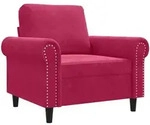 vidaXL Sessel Weinrot 60 cm Samt