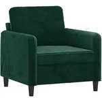 vidaXL Sessel Dunkelgr&uuml;n 60 cm Samt