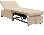vidaXL Schlafsofa mit Kissen Creme 67 x 194 x 82 cm Mikrofaserstoff