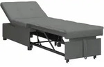 vidaXL Sofa Bett Dunkelgrau 194 x 67 x 37 cm Stoff