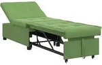 vidaXL Sofa Bett 3-in-1 Ausziehbares Design Hellgr&uuml;nes Velours