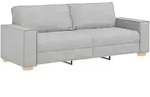 vidaXL 3-Sitzer-Sofa Wolkengrau 220x78x84 cm Stoff
