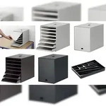 Durable Schubladenbox grau 7 Schublade mit versenkbarer Frontplatte