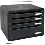 Exacompta 315714D 1x BIG-BOX PLUS QUER MAXI 4 Schubladen Office - Schwarz