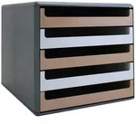 M&M Schubladenbox karamell, vanille 30057677BE, DIN A4 mit 5 Schubladen
