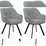 CLP 2er Set Esszimmerstuhl Jordi Cord grau