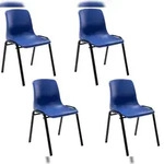 CLP 4er Set Stapelstuhl Nowra Kunststoff blau
