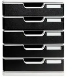 Exacompta 301014D 1x Modulo Ablagebox mit 5 Schubladen, ideal f&uuml;r Dokumente DIN A4,