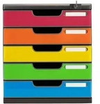 Exacompta 331798D 1x MODULO A4 - 5 Laden mit Schl&uuml;ssel verschliessbar Iderama -
