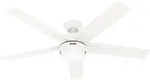 Hunter Deckenventilator Zeal Wei&szlig; mit Licht & Fernbedienung 132