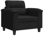vidaXL Sessel Schwarz 60 cm Mikrofasergewebe
