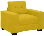 vidaXL Sessel Gelb 100x78x80 cm Samt