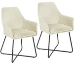 SVITA JOSIE Dining 2er Set Esszimmerst&uuml;hle K&uuml;chenst&uuml;hle Polsterst&uuml;hle Stoffbezug