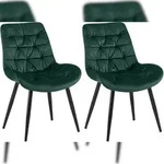 CLP 2er Set Esszimmerstuhl Rossford gr&uuml;n