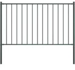 vidaXL Zaunelement mit Pfosten Pulverbeschichteter Stahl 1,81x1,25 m Anthrazit