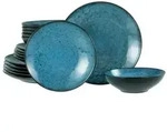 CreaTable Capri Blau Tellerset 18-tlg Steinzeug