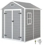 Outsunny-Gartenhaus-182L x 151B x 219H cm-Grau