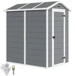 Outsunny-Gartenhaus-131L x 186B x 198H cm-Grau