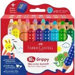 Faber Castell Buntstift Grippy 10 mm 16er Set mit Spitzer